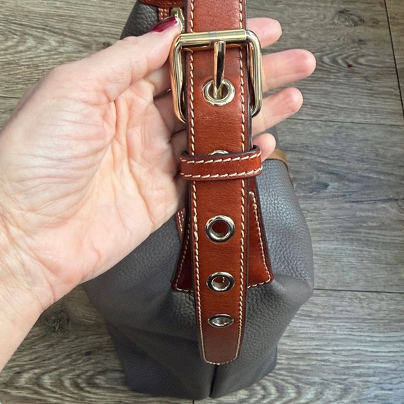 Dooney & Bourke Taupe and Coral Hobo Bag - Picture 10 of 16